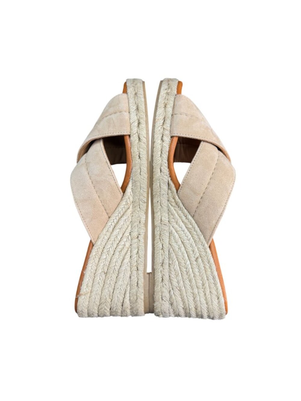 Bruno Magli Eva Espadrille Wedge Slide Sandal Women's Sand Suede, Size 8 NWOB - Picture 6 of 10